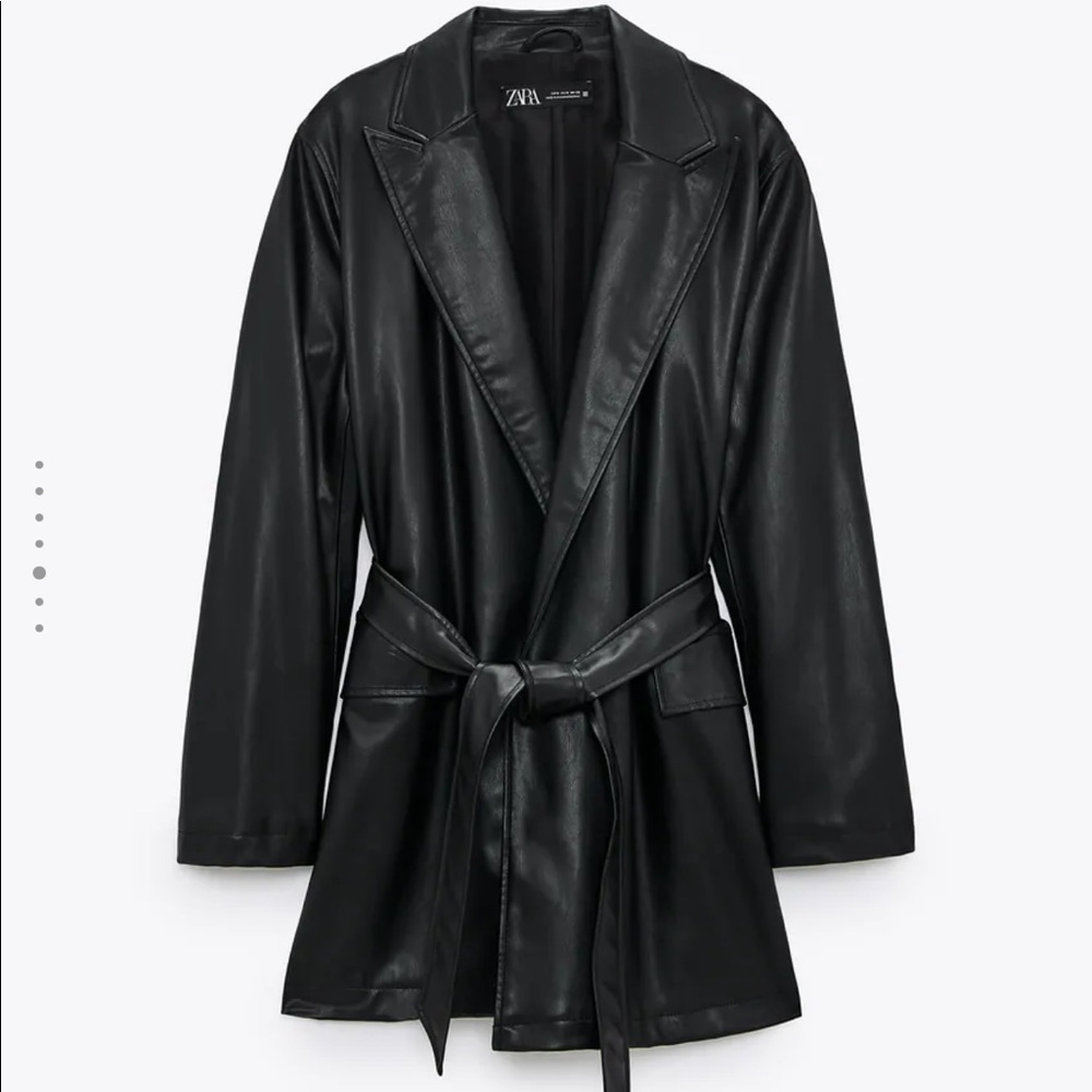 faux long leather jacket BRAND NEW